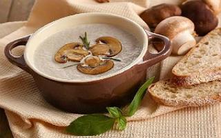 Грибной диетический крем-суп с грибами: рецепт, рацион