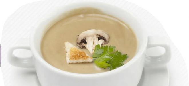 Рецепт суп пюре из замороженных белых грибов